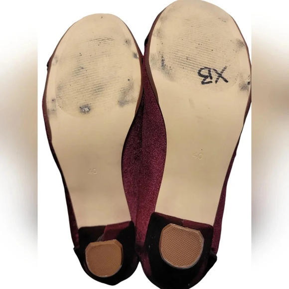 Chelsea Crew Madison Burgundy Velvet Retro Heels Size 40 (US 9–9.5) - Picture 6 of 11